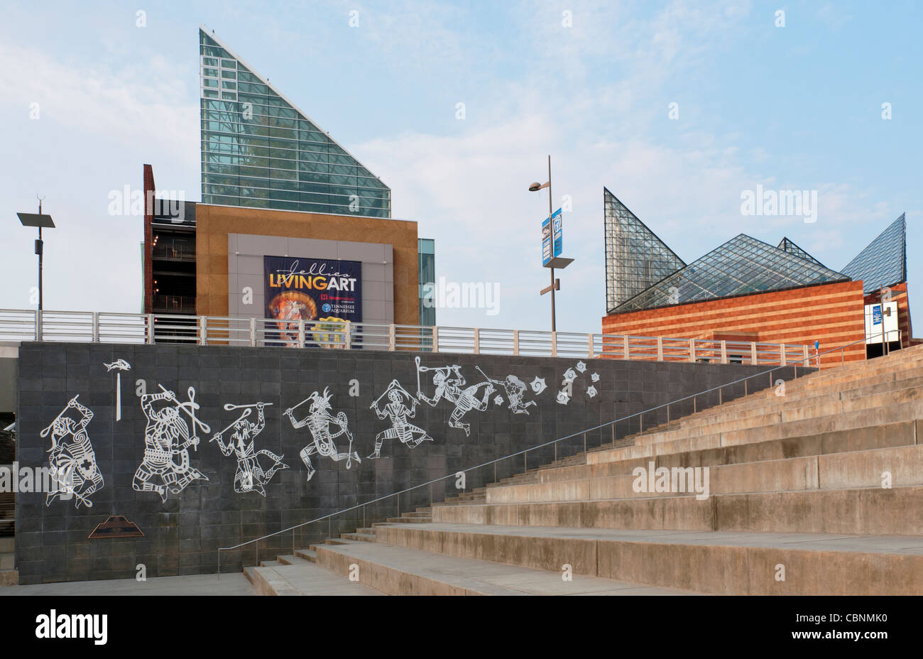Tennessee, Chattanooga, Ross's Landing Park, wall mural depicting