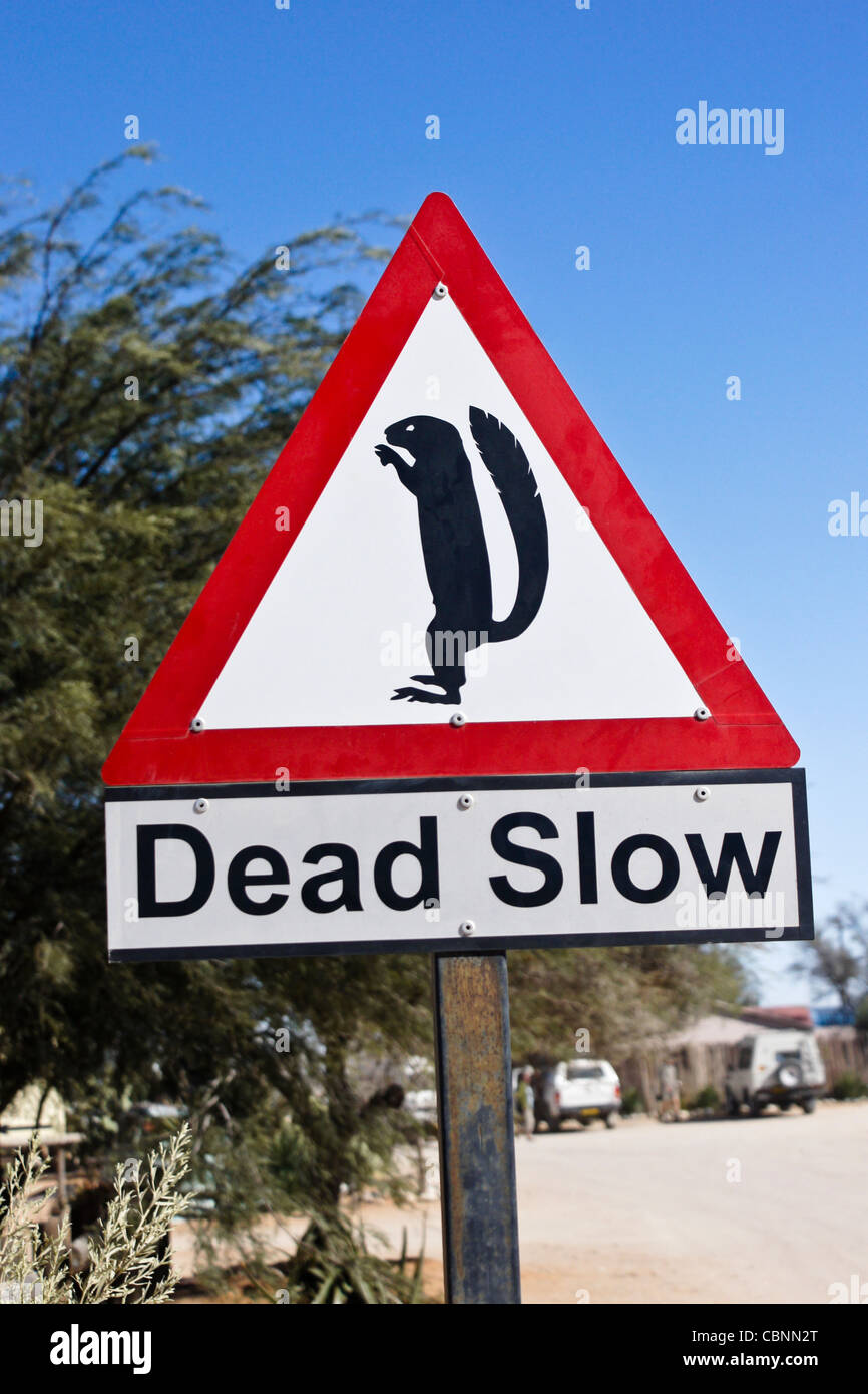 Dead slow road sign hi-res stock photography and images - Alamy