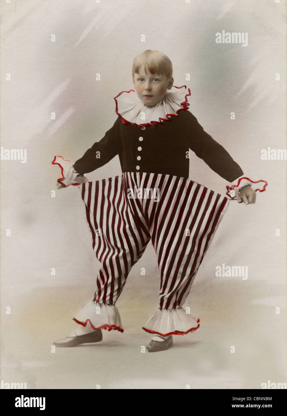 Little Clown Boy Wearing Giant Pants Stock Photo - Alamy