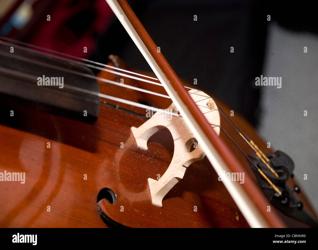 A cello being played Stock Photo Alamy