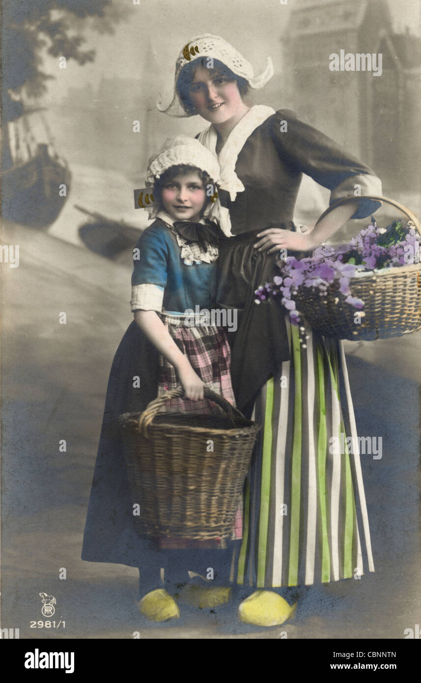 Dutch Mother & Daughter Stock Photo Alamy