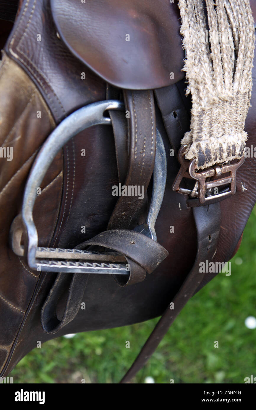 Vaulting equipment horse saddle hi-res stock photography and images - Alamy