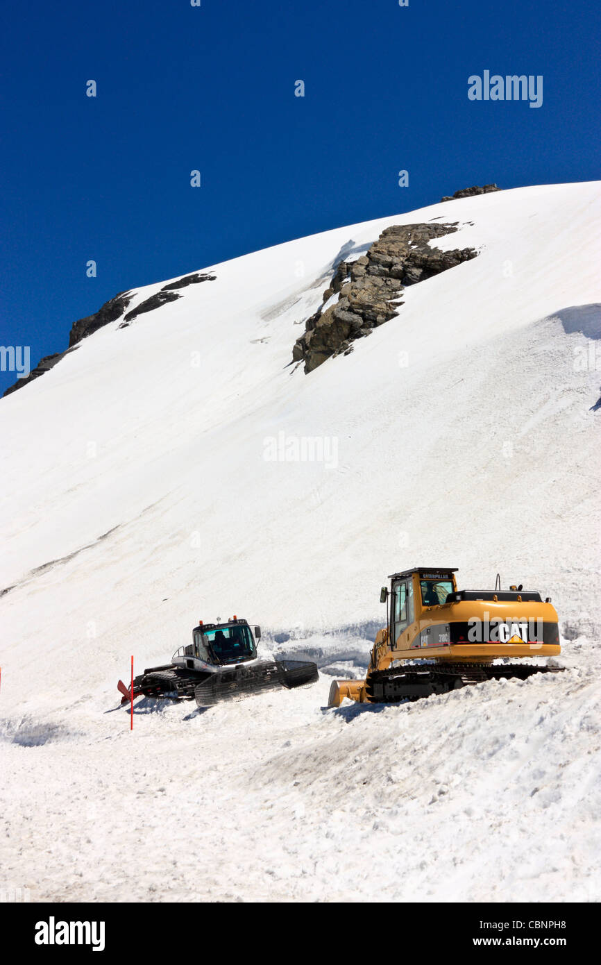 Snow Conditioning Machinery Stock Photo