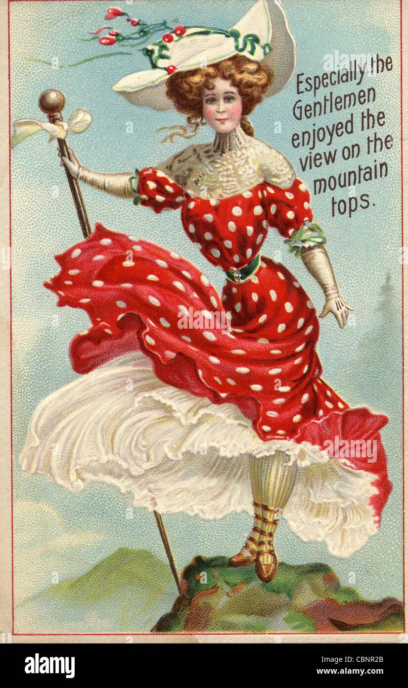 red edwardian dress