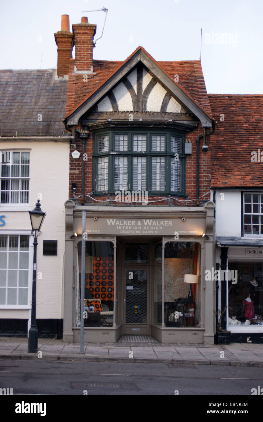 A half- timbered shop front, Odiham, Hampshire, England Stock Photo