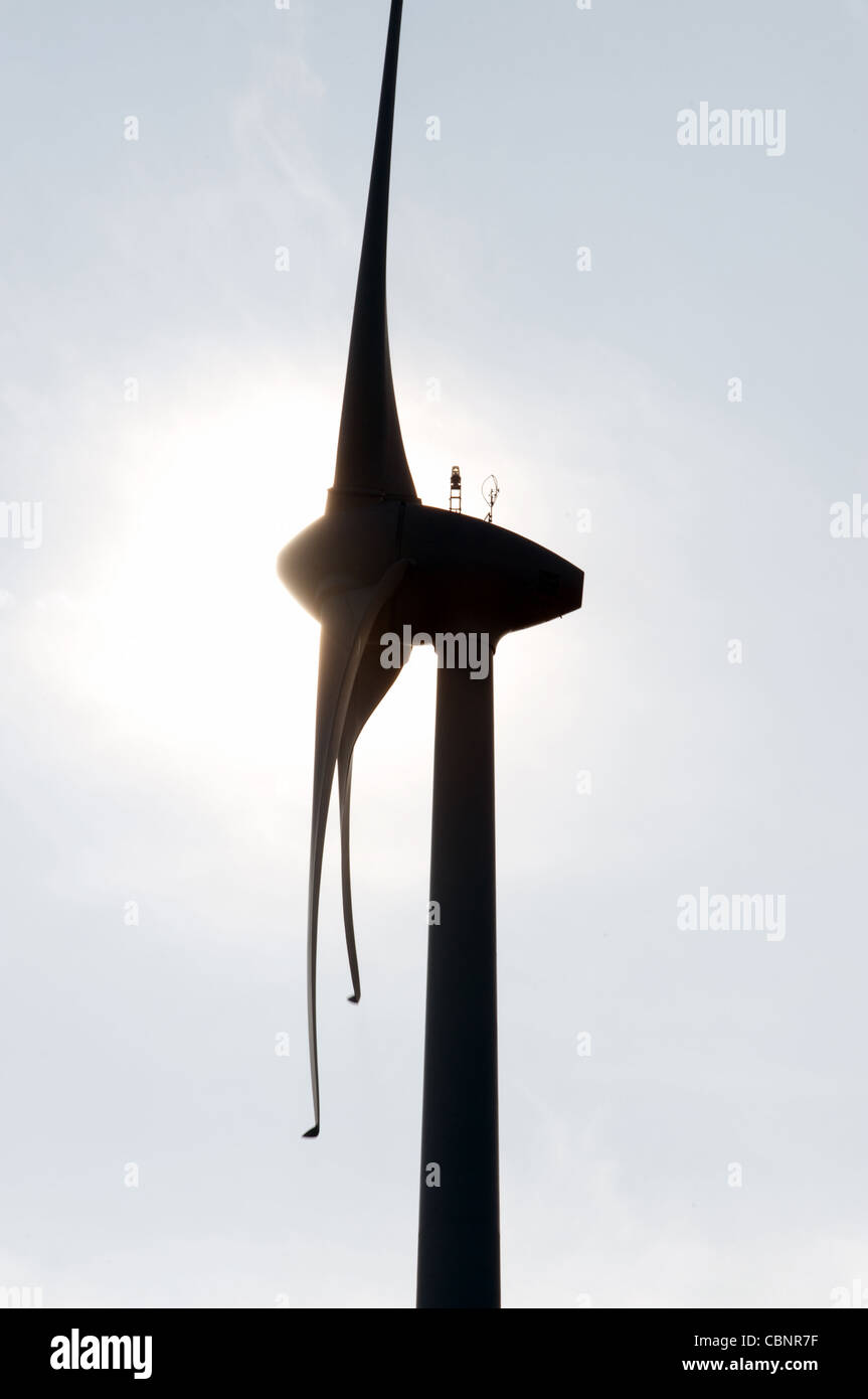 German built Enercon E-70 wind turbine, windfarm, Holzhausen, Lower ...