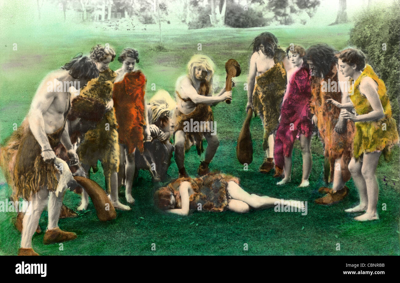 Cavemen caveman cavewoman cavewomen hi-res stock photography and images -  Alamy