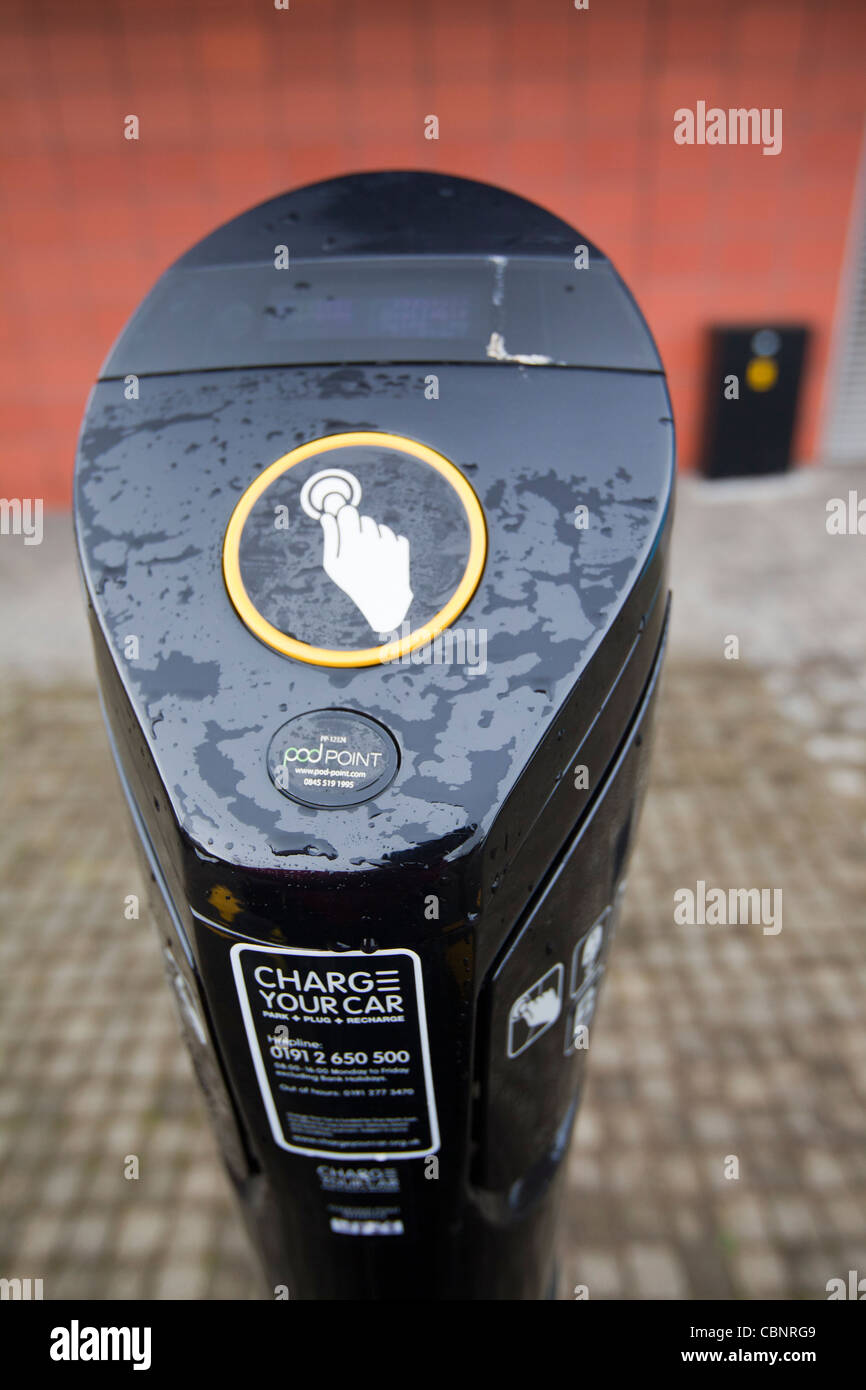 An electric car charging point outside the Devonshire Building at