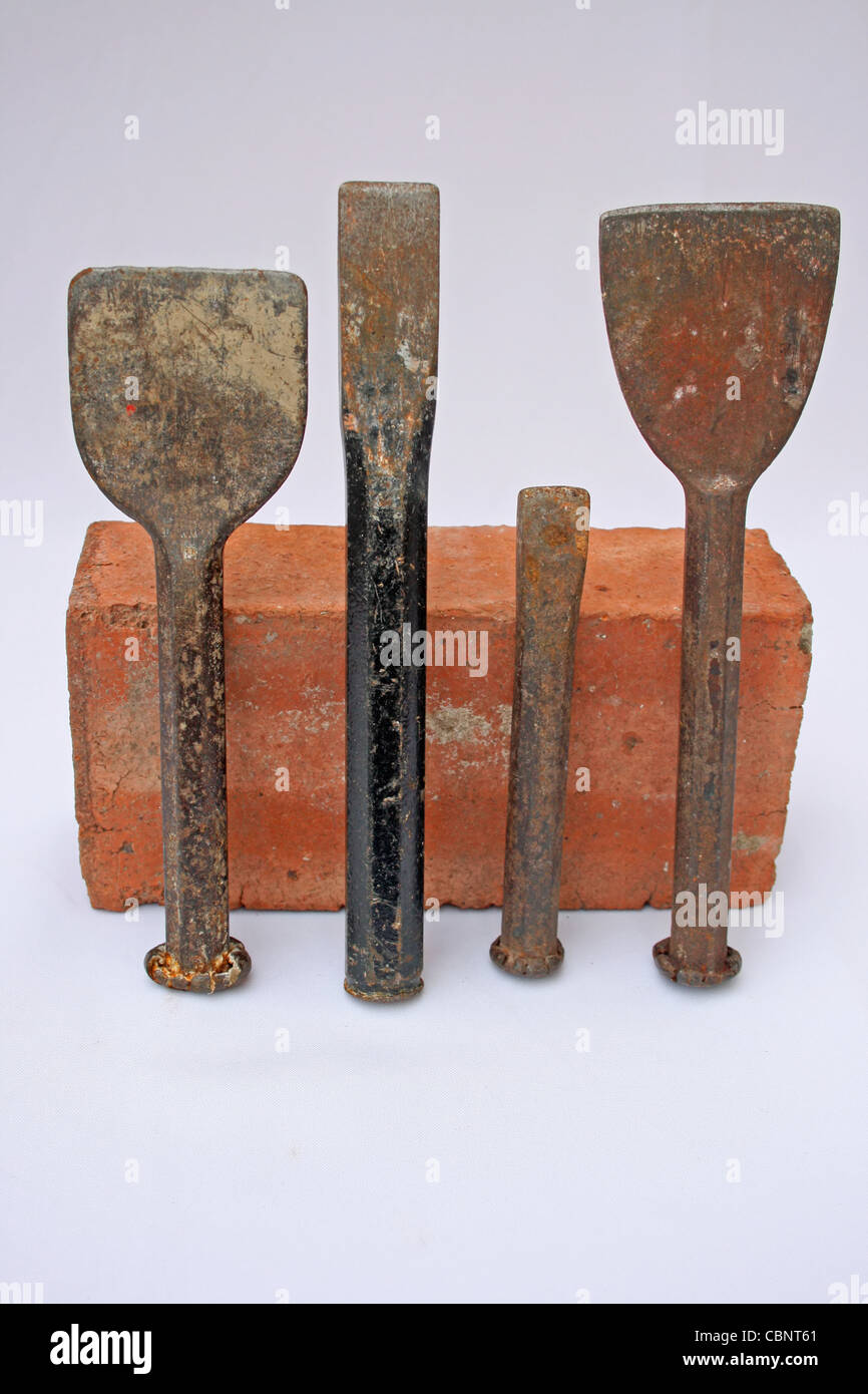 Chisels with different uses. Stock Photo