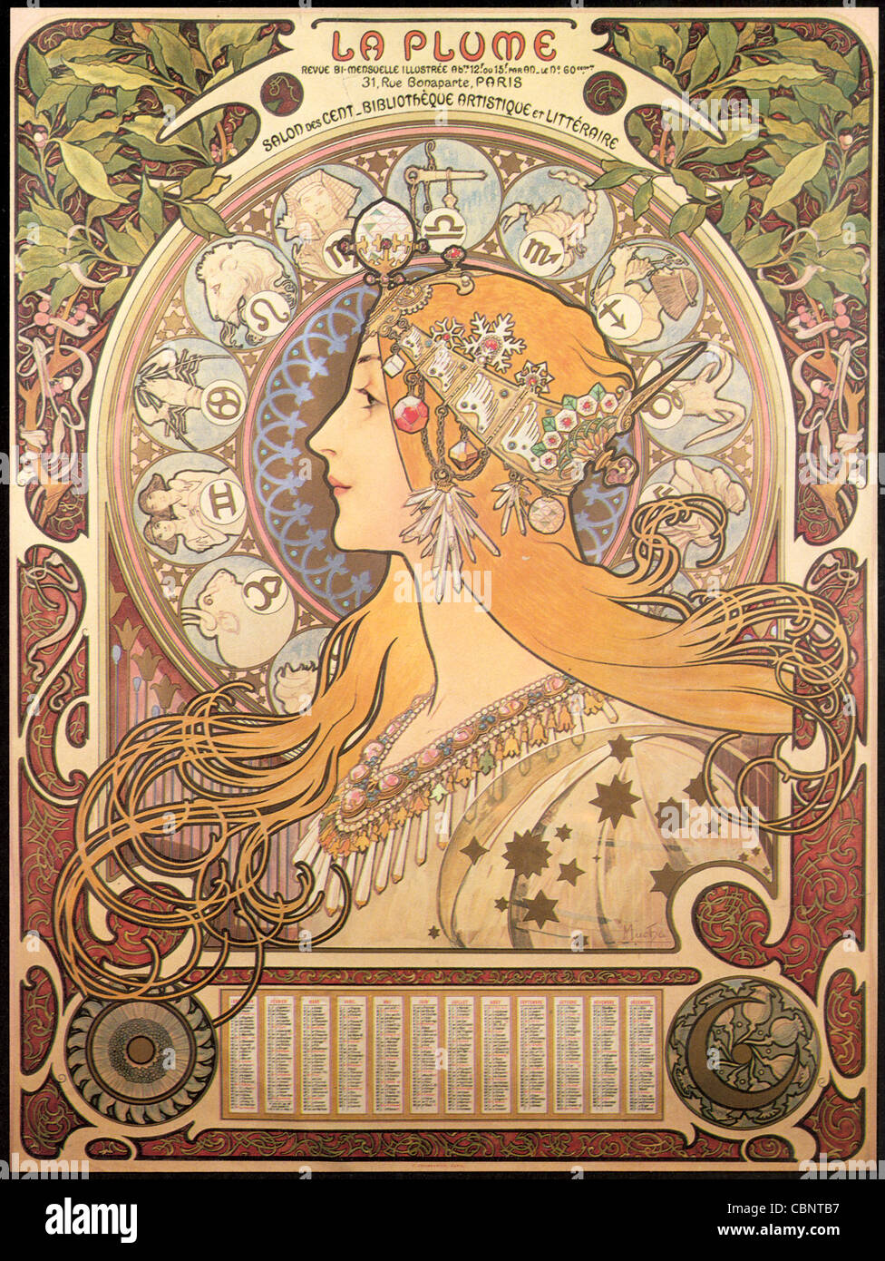 Alphonse Mucha Zodiac Stock Photo Alamy