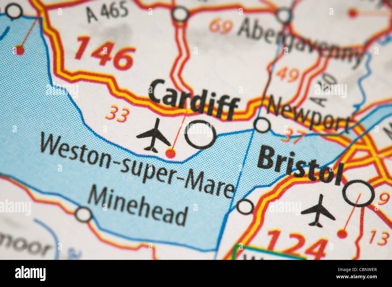 Road map cardiff wales hires stock photography and images Alamy