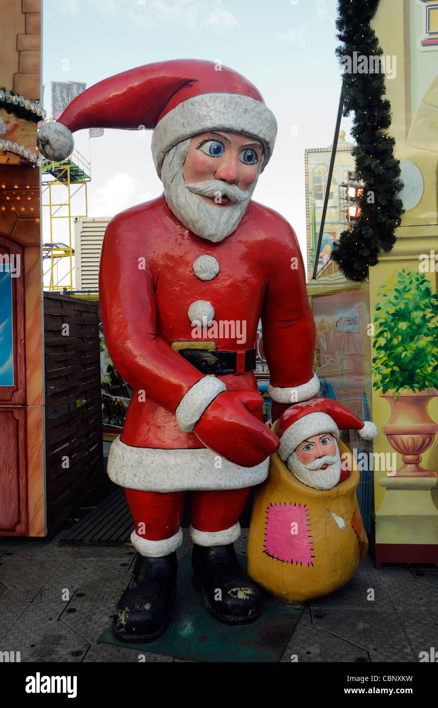 Father Christmas figure at Winter Wonderland in Hyde Park London