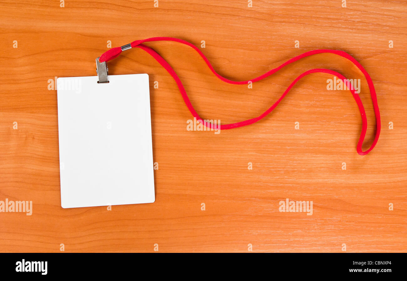 Identity card on wooden table Stock Photo - Alamy