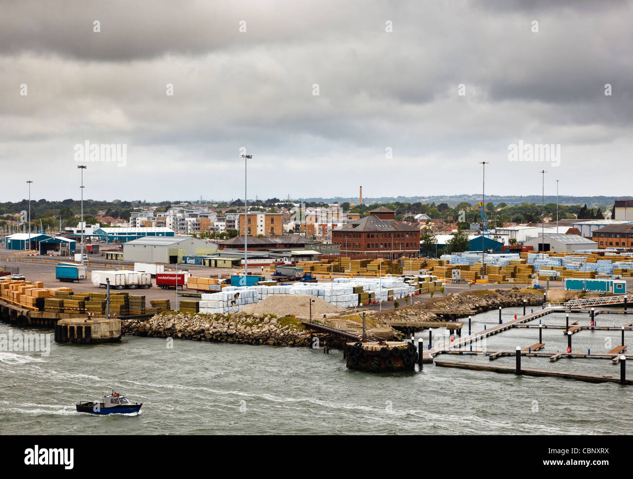 Poole harbour docks, Dorset, UK Stock Photo
