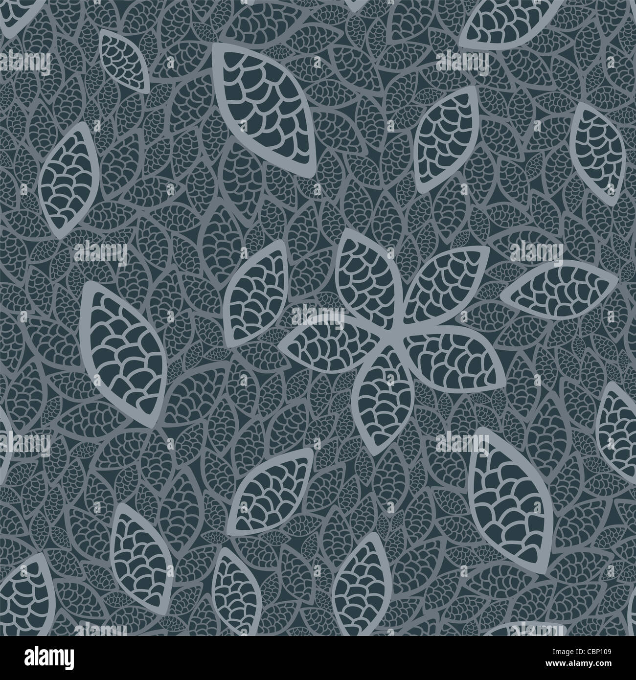 Seamless grey leaves continuous lace wallpaper Stock Photo - Alamy