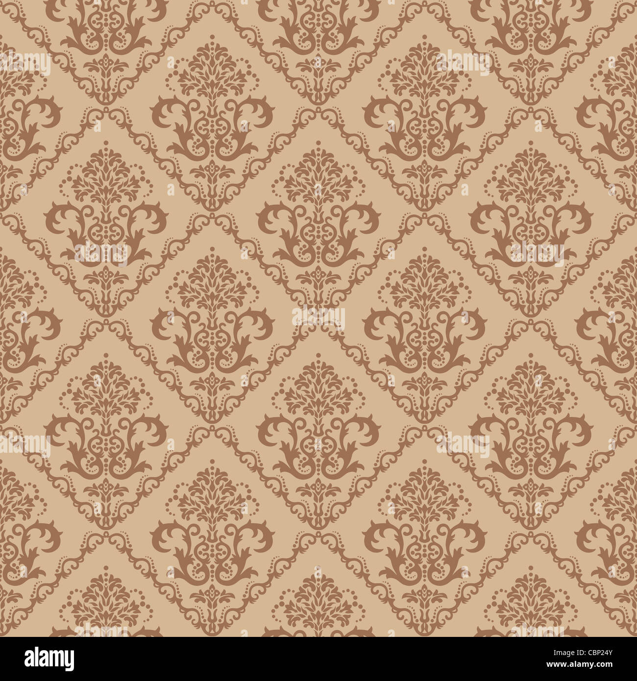 Seamless brown floral background Royalty Free Vector Image