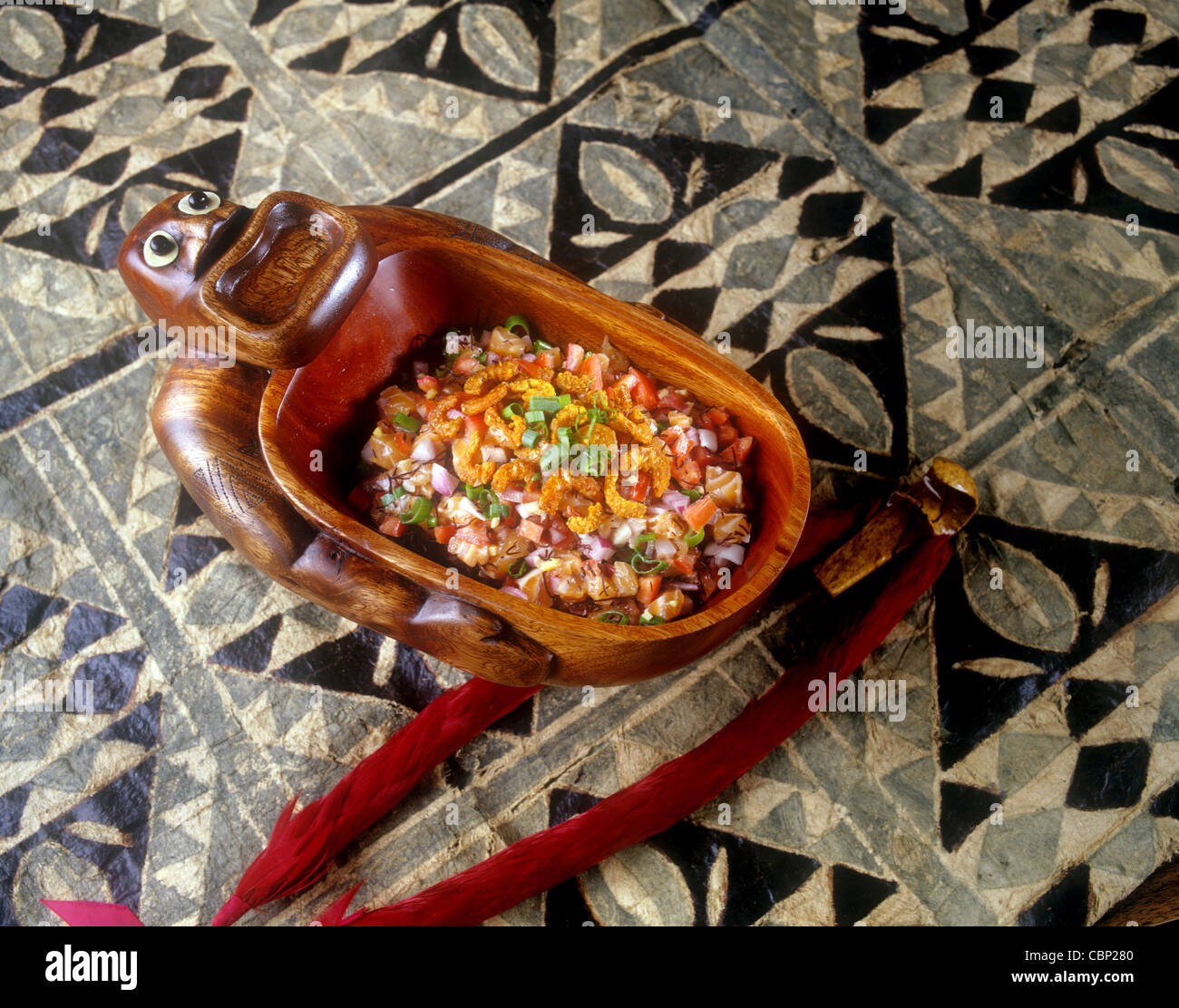 Luau food, Hawaii Stock Photo