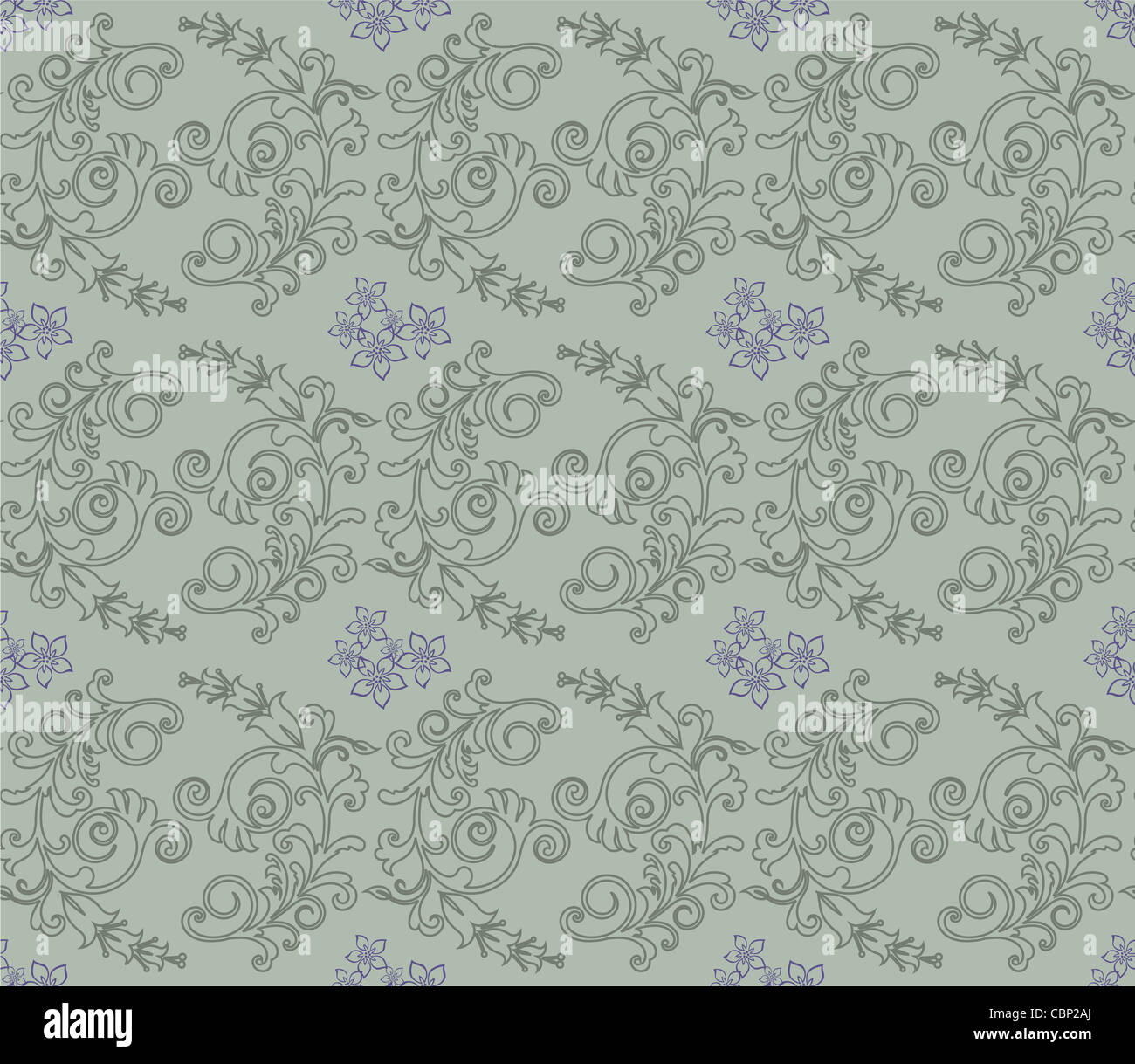 Light green and purple floral wallpaper Stock Photo Alamy