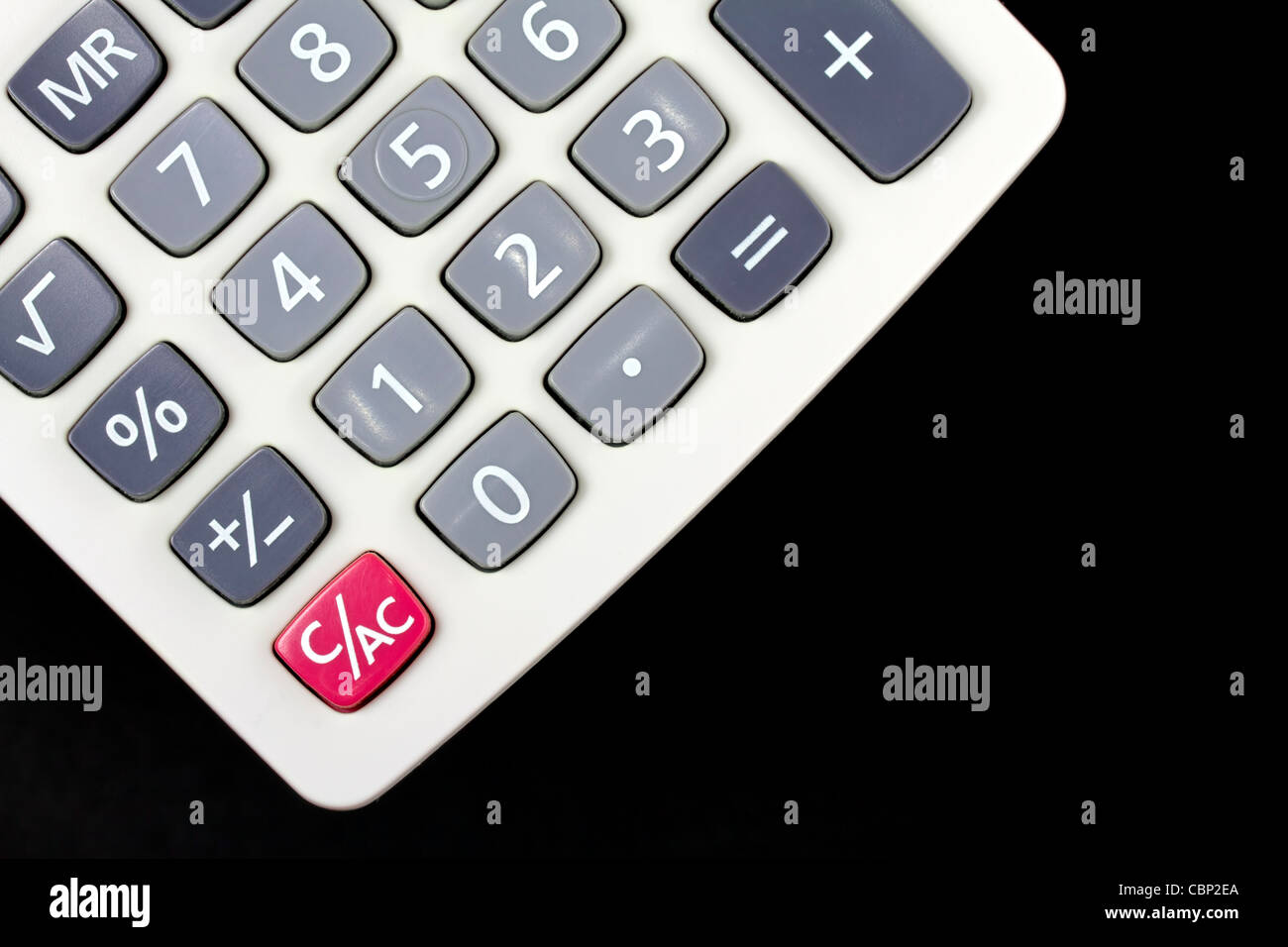 Calculator on black Stock Photo