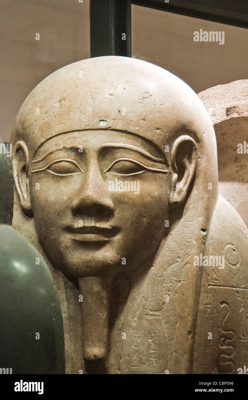 Louvre museum egyptian sarcophagus Stock Photo