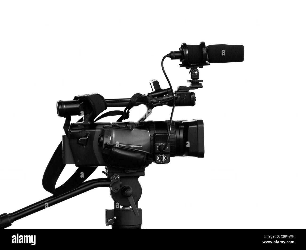 A digital movie camera with attached microphone Stock Photo Alamy