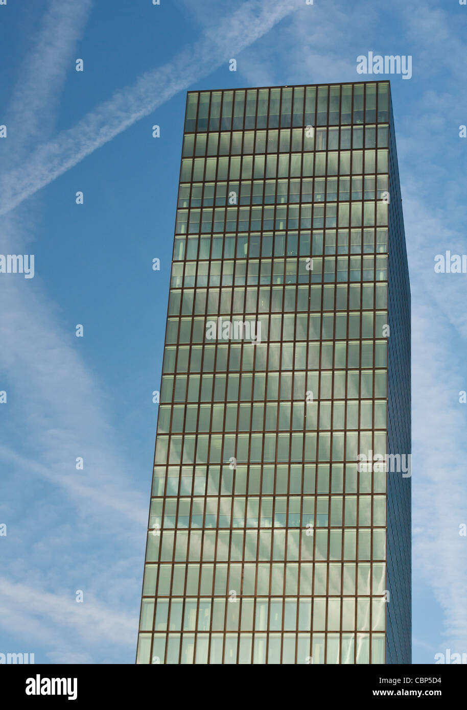 Modern office building on the sky background Stock Photo - Alamy