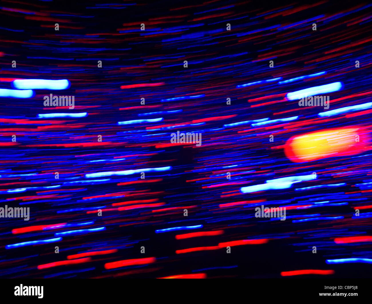 Abstract light pattern red and blue with motion blur Stock Photo