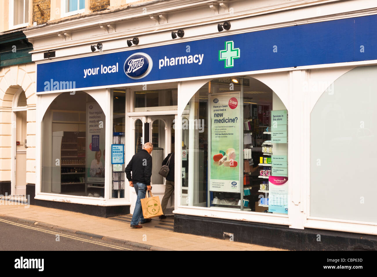 The Boots the chemist shop store in Halesworth , Suffolk , England , Britain , Uk Stock Photo