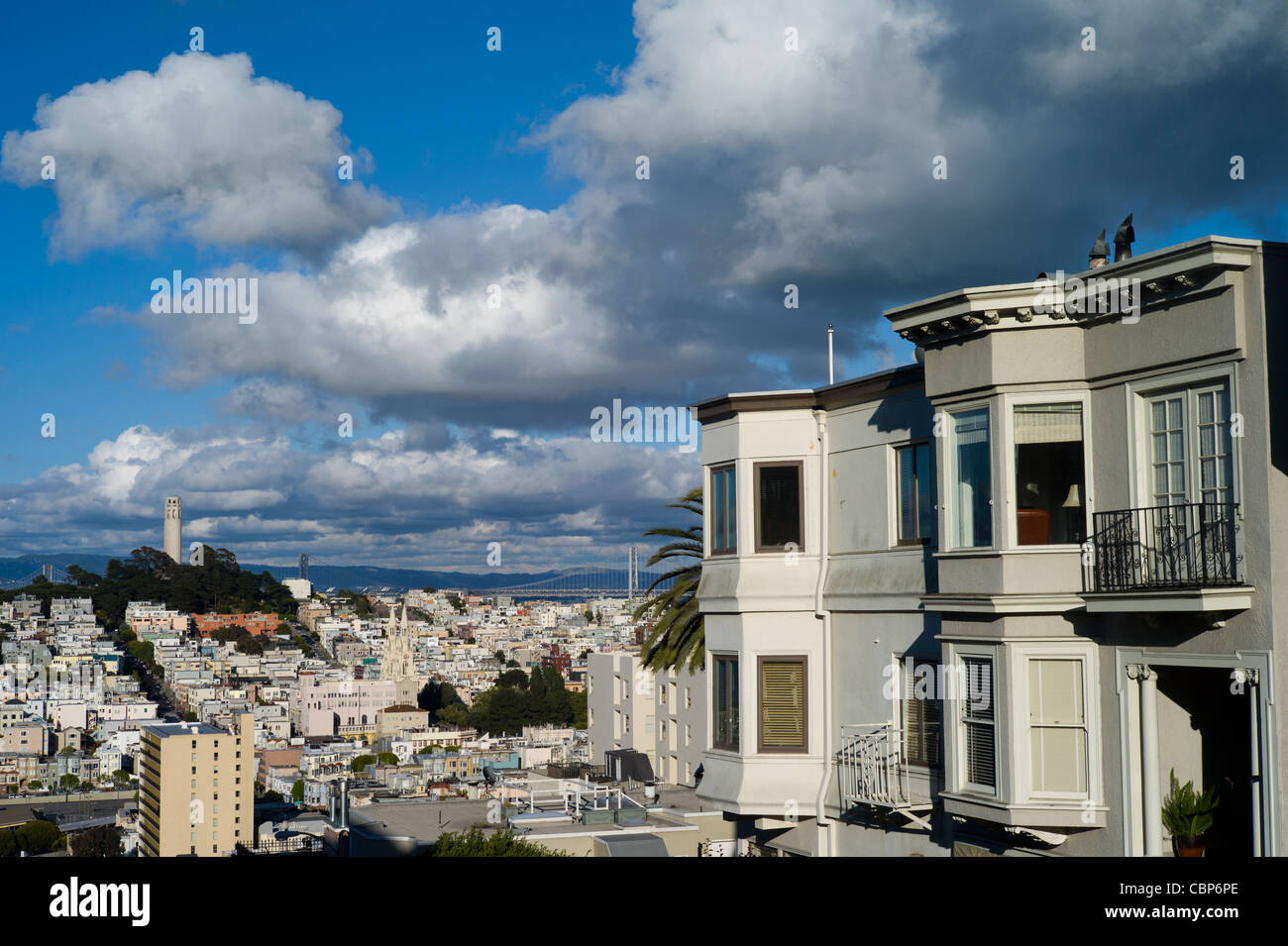 Apartment building on lower Russian Hill, San Francisco, California
