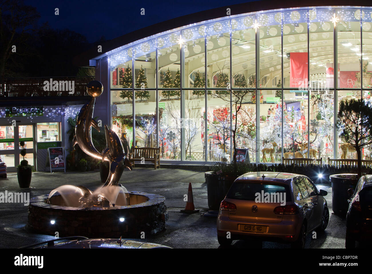 Hayes Garden Centre in Ambleside in the Lake District at dusk Stock