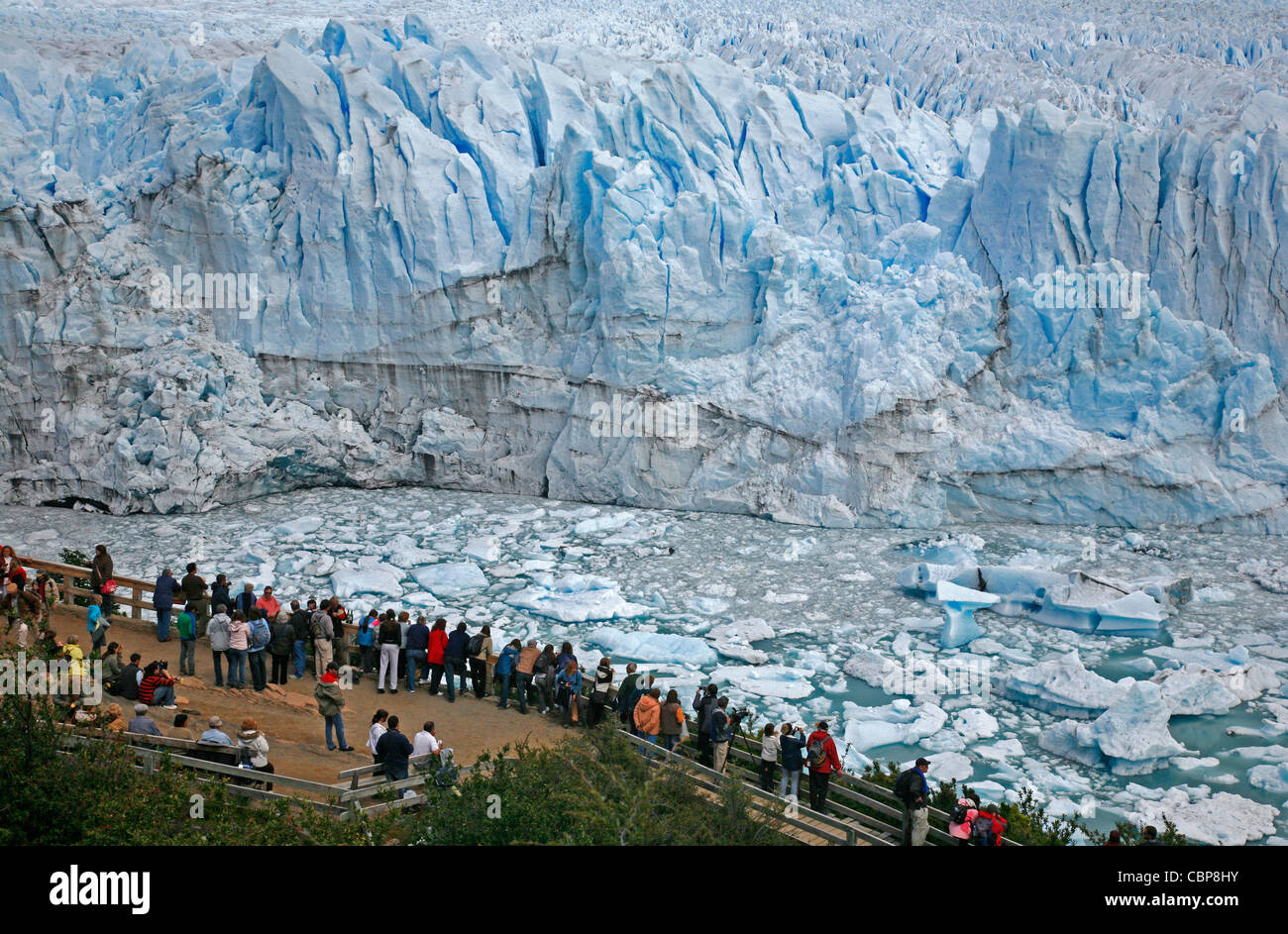 Perito Moreno glacier. Los Glaciares National Park, El Calafate area, Santa Cruz province. Patagonia. Argentina. Stock Photo