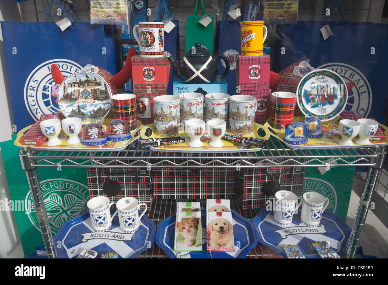 Souvenir Shop display in Glasgow Scotland Stock Photo Alamy