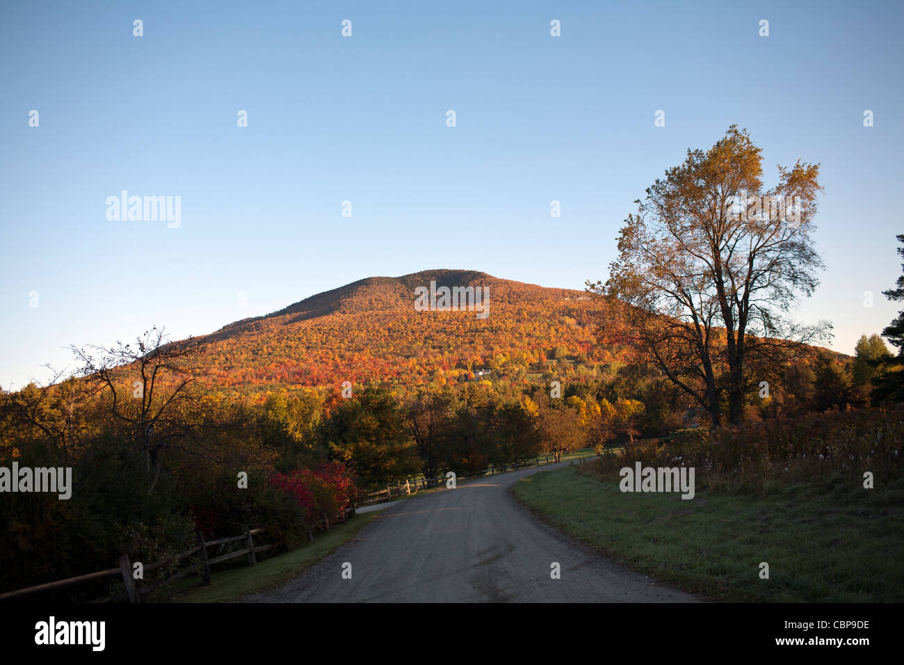 An early morning view of Mount Aeolus in East Dorset, Vermont October 12, 2008 Stock Photo Alamy