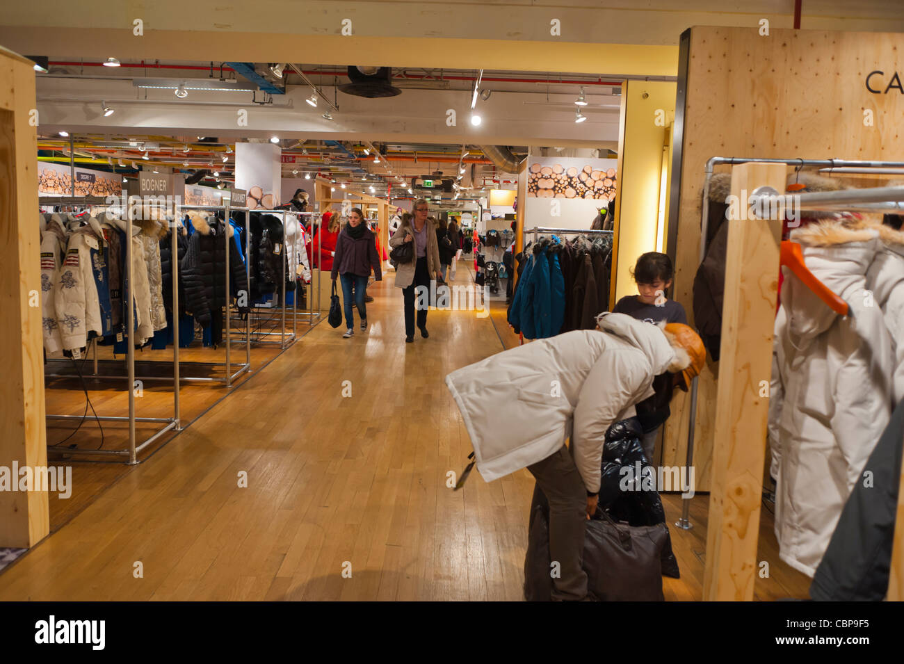 Paris, France, Women Shopping inside Galeries Lafayette Department Store,  Winter CLothing Stock Photo - Alamy