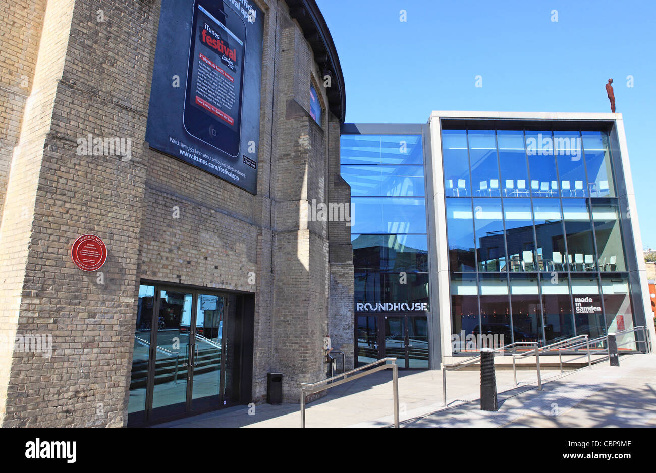 Camden Roundhouse, the trendy performing arts venue in Chalk Farm, North London, UK Stock Photo
