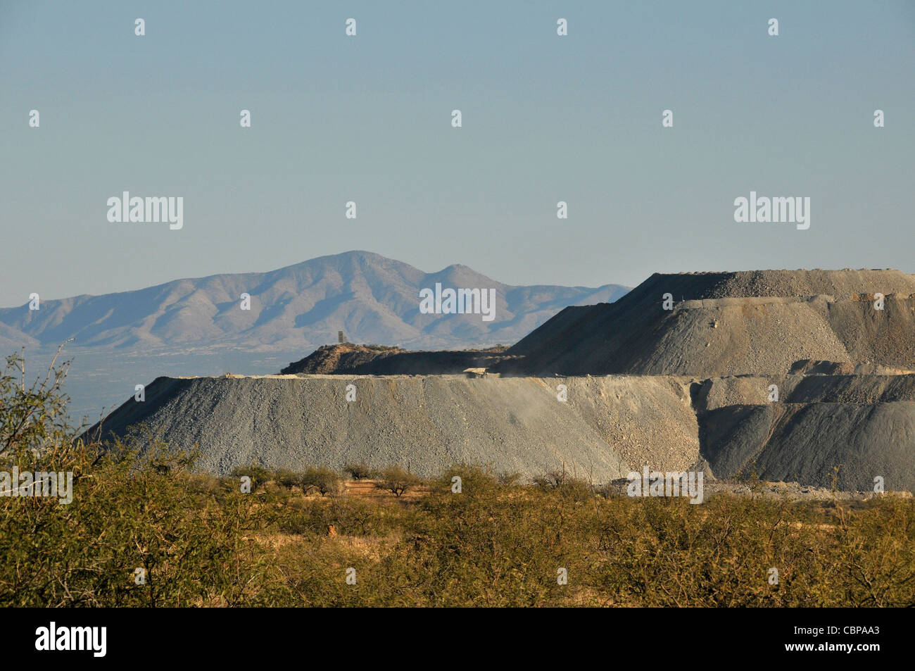 Copper mines in Sahuarita and Green Valley, Arizona, USA, line the