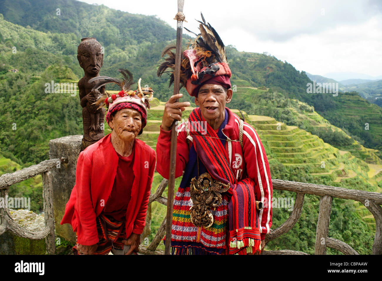 Ifugao tribe people, Banaue Philippines Stock Photo