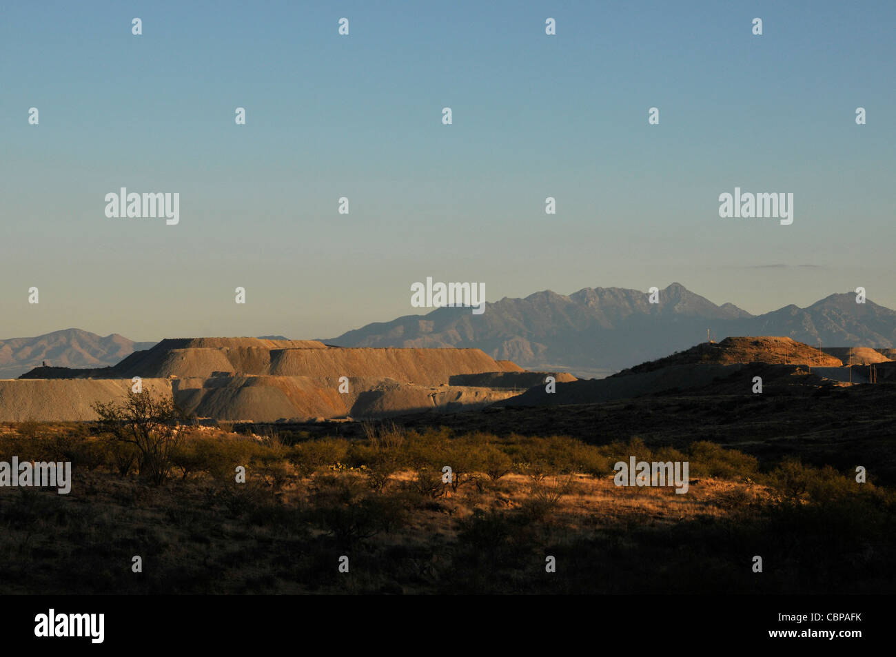 Copper mines in Sahuarita and Green Valley, Arizona, USA, line the