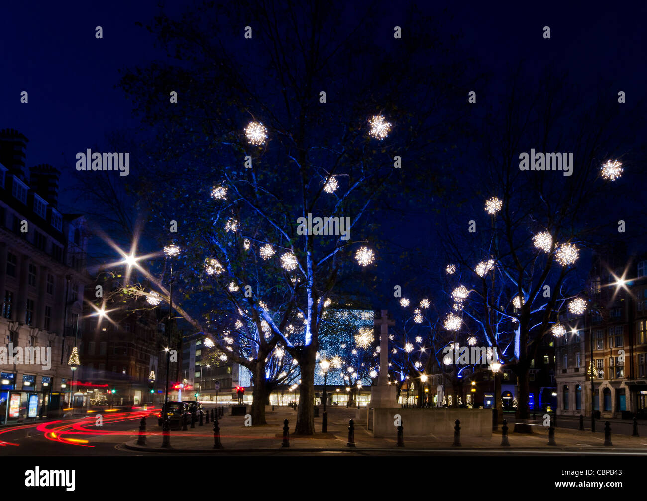 Christmas lights in Sloane Square Stock Photo Alamy