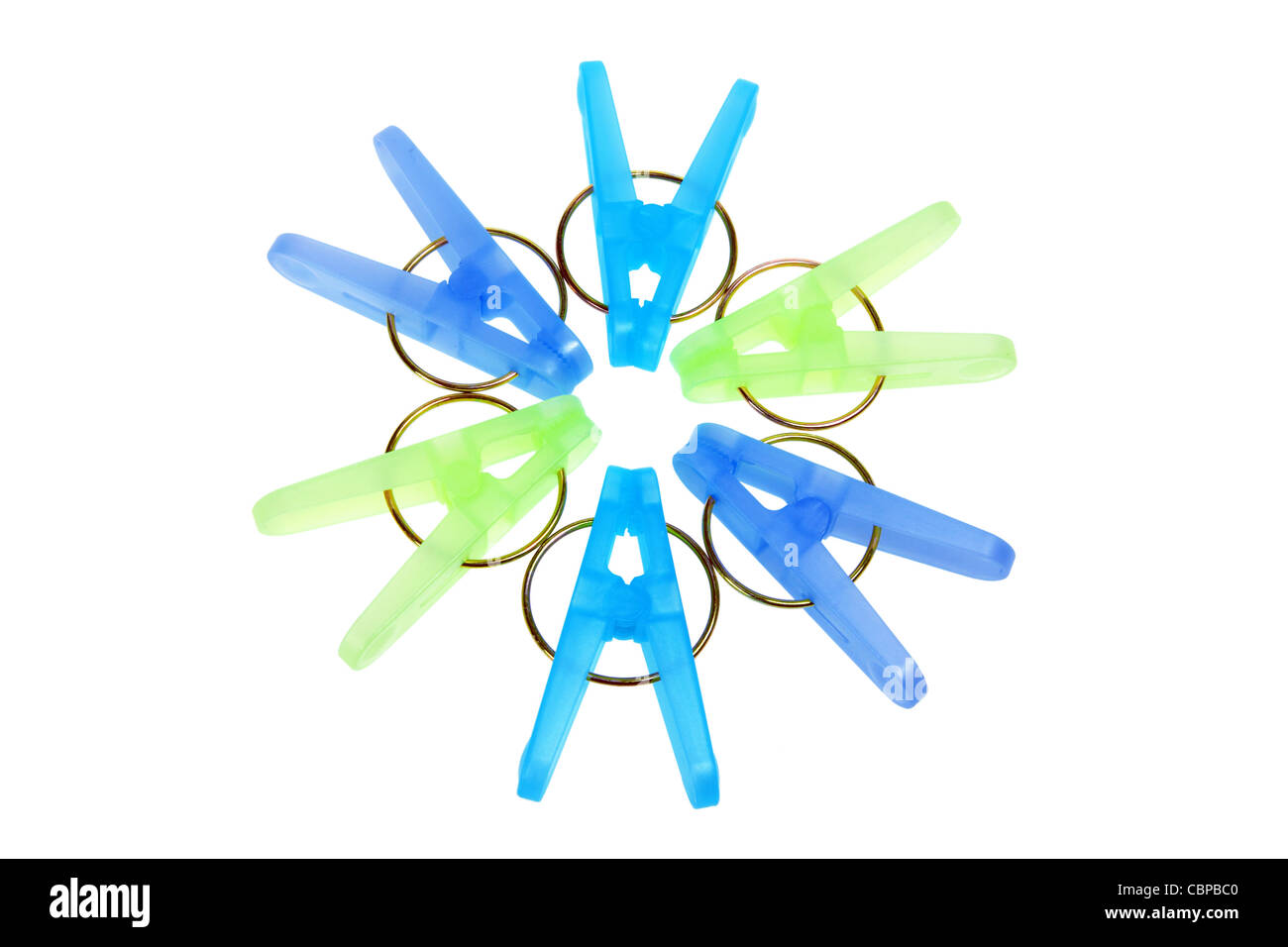 Plastic Clothes Pegs Stock Photo Alamy