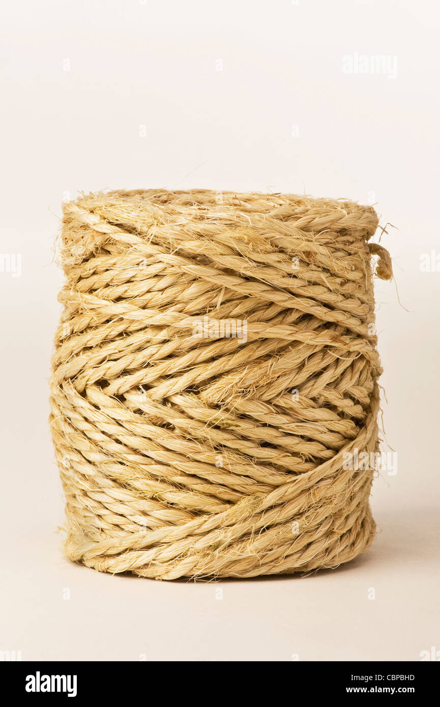 Roll of Hemp Twine. Stock Photo
