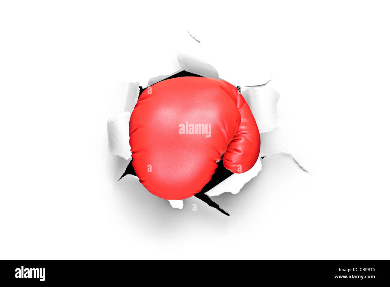Person hit boxing glove Cut Out Stock Images Pictures Alamy