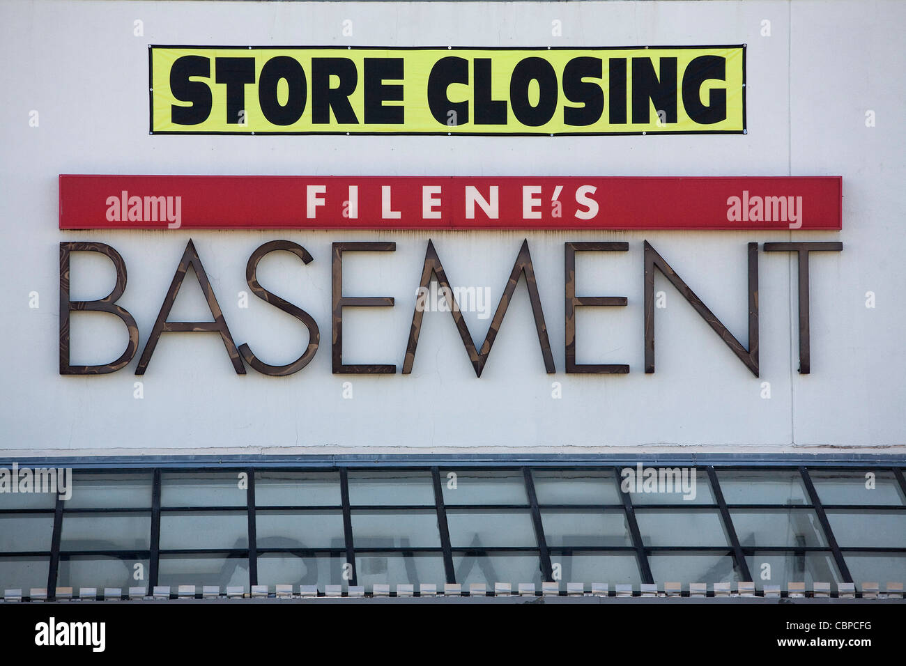 A Filene's Basement store going out of business sale. Stock Photo