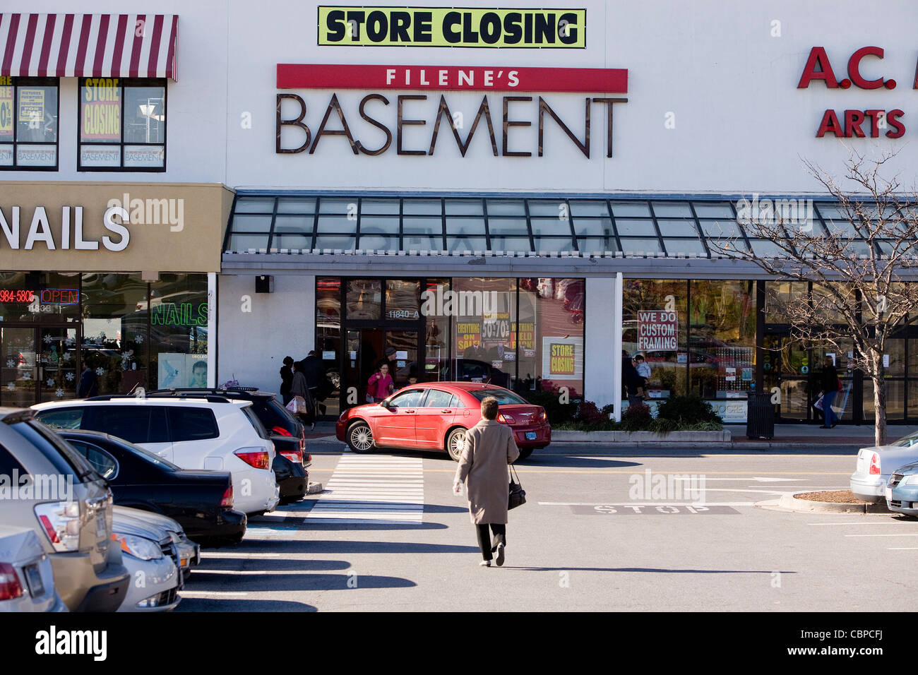 A Filene's Basement store going out of business sale. Stock Photo