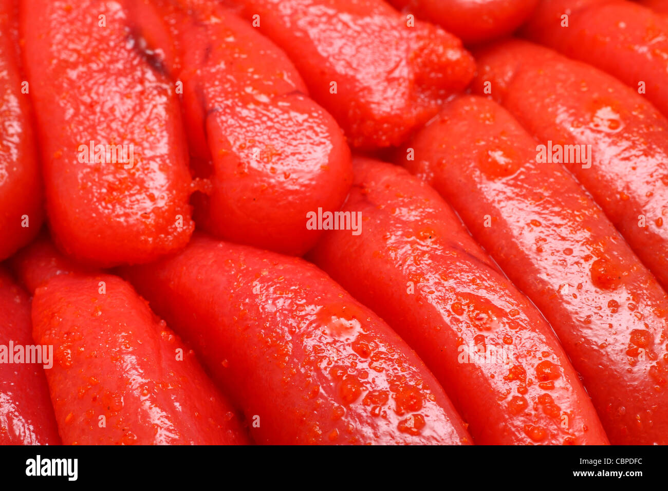 Marinating tarako in hot pepper sauce, japanese food Stock Photo Alamy