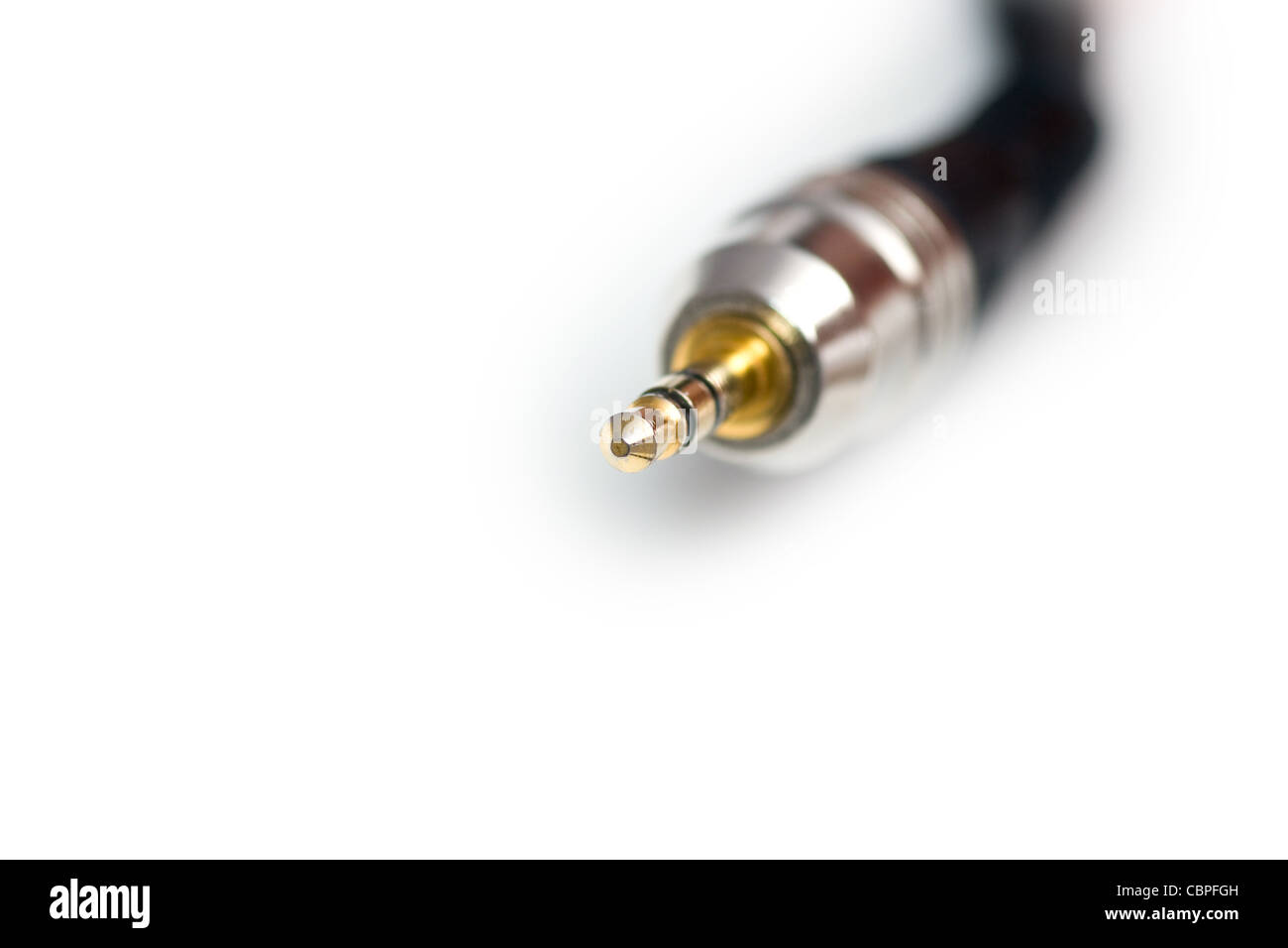 Audio cable gold plated Stock Photo Alamy