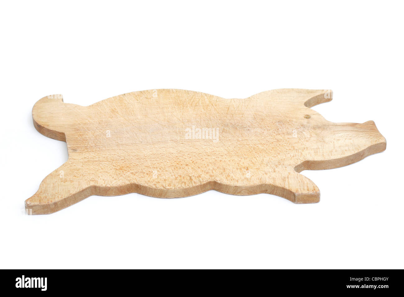 A chopping board isolated on white Stock Photo