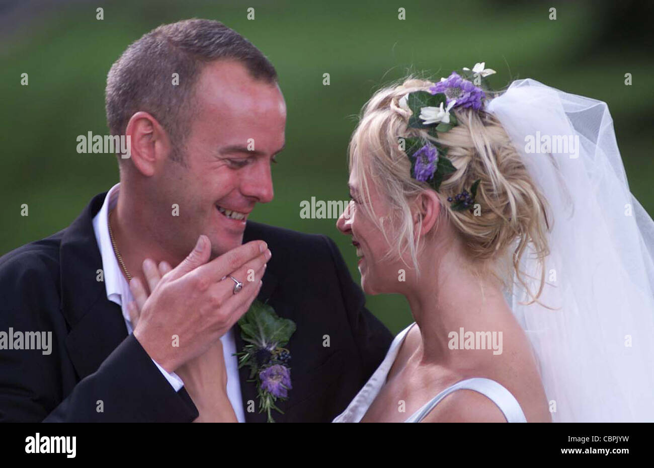 Norman Cook marries Zoe Ball at Babington House in Somerset.  Picture by James Boardman. Stock Photo