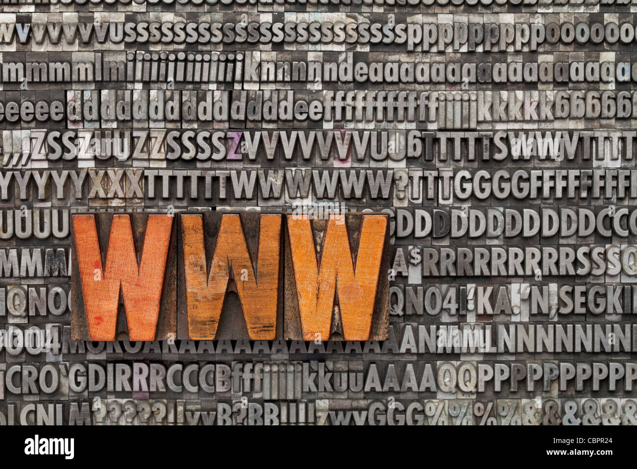 www acronym - internet concept - text in vintage wood letterpress printing blocks against grunge metal typeset Stock Photo