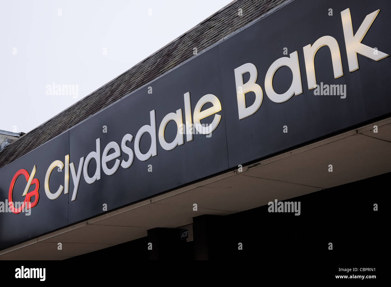 Clydesdale Bank shop front sign in Scotland, UK Stock Photo